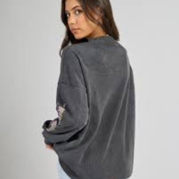 Roxy Long Sleeve Eastside Thermal Graphic Sweatshirt NWT - Picture 4 of 7